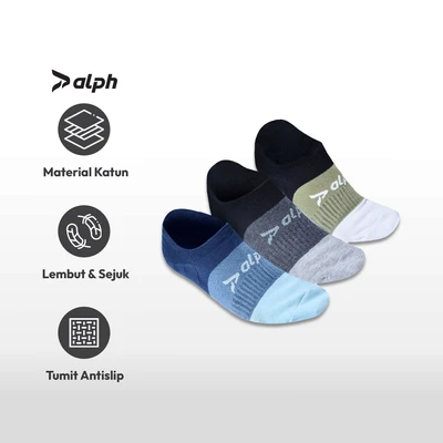 Gambar Alph Set 3 Pasang Kaos Kaki Pria No Show V2
