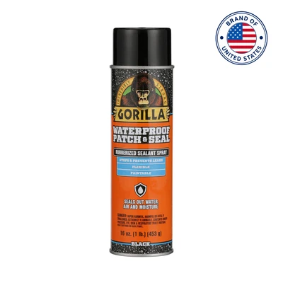 Gambar Gorilla Lem Semprot Waterproof Patch & Seal 473 Ml - Hitam