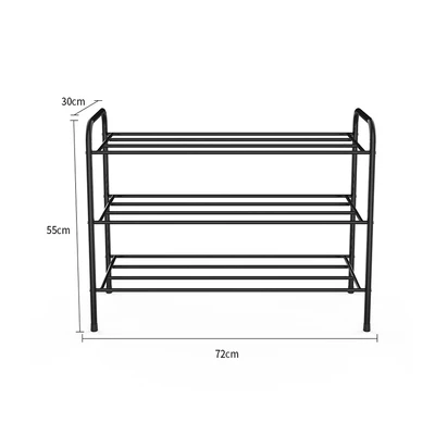 Gambar Stora 72.3x30x55 Cm Rak Sepatu 3 Tingkat - Hitam