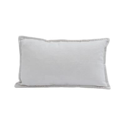 Gambar Informa Sarung Bantal Sofa Polyester Chenille Jacquard 30x50 cm - Putih Ivory
