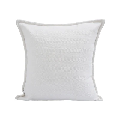Gambar Informa Sarung Bantal Sofa Polyester Chenille Jacquard 55x55 cm - Putih Ivory