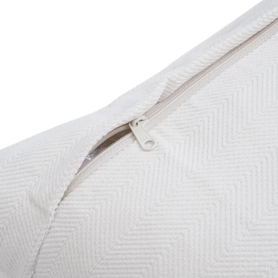 Gambar Informa Sarung Bantal Sofa Polyester Chenille Jacquard 55x55 cm - Putih Ivory