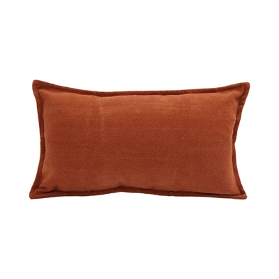 Gambar Informa Sarung Bantal Sofa Polyester Chenille Jacquard 30x50 cm - Merah Terracotta