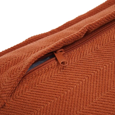 Gambar Informa Sarung Bantal Sofa Polyester Chenille Jacquard 30x50 cm - Merah Terracotta