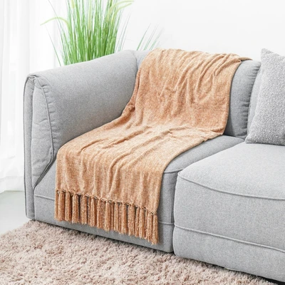 Gambar Informa 130x150 cm Selimut Throw Caitlyn - Cokelat