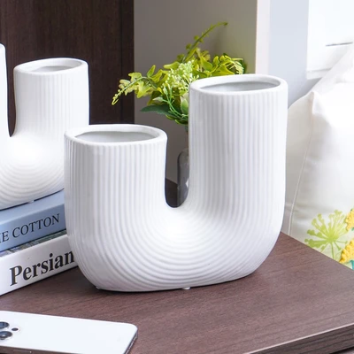 Gambar Informa 23.5x8.5x21 cm Sapporo Vas Dekorasi Big - Putih