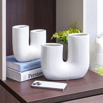Gambar Informa 23.5x8.5x21 cm Sapporo Vas Dekorasi Big - Putih