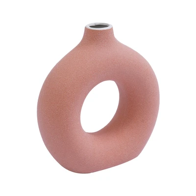 Gambar Informa Tokyo Vas Bunga Keramik 18x7x19.5 cm - Cokelat Terracota