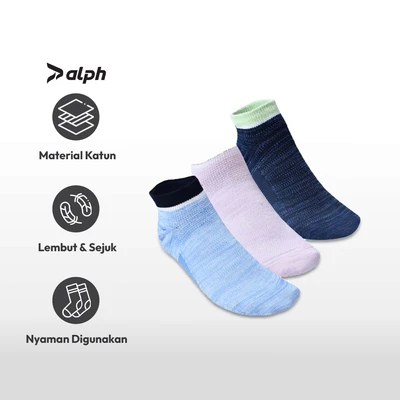 Gambar Alph Set 3 Pasang Kaos Kaki Wanita Value Ankle
