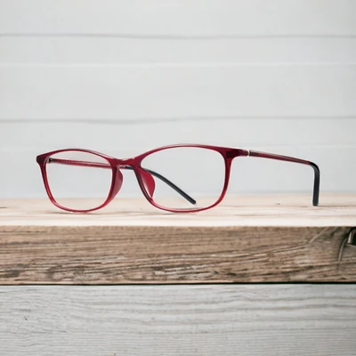 Gambar Parim Eyewear Kacamata Optical Magnet Semi Cat Eye - Merah
