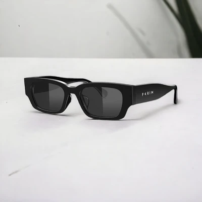 Gambar Parim Eyewear Sunnies Kacamata Sunglasses Retro Rectangle - Hitam