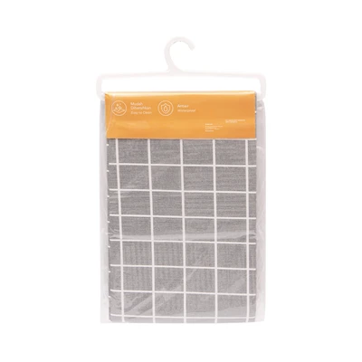 Gambar Forhom Taplak Meja PVC Checker 145x320 cm - Abu-Abu
