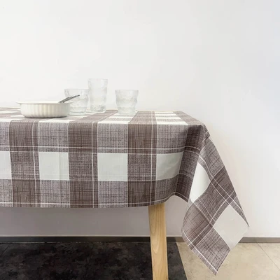 Gambar Forhom Taplak Meja PVC Checkered 145x240 cm - Merah