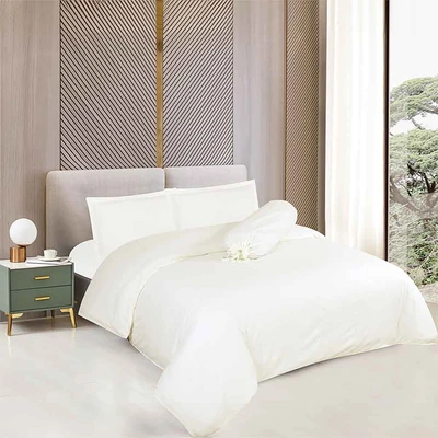Gambar Sleeplite 120x200 cm Set 4 Pcs Seprai Single Microfiber Emboss - Ivory