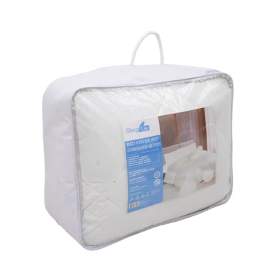 Gambar Sleeplite 160x200 cm Set 6 Pcs Seprai Queen Microfiber Emboss - Ivory