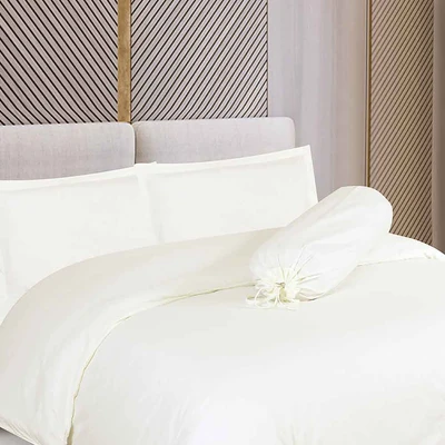 Gambar Sleeplite 180x200 cm Set 6 Pcs Seprai King Microfiber Emboss - Putih Ivory