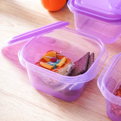 Gambar Picas Milly Wadah Makanan Plastik 1 Liter Set 5 pcs - Ungu Lavender