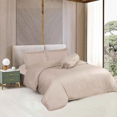 Gambar Sleeplite 120x200 cm Set 4 Pcs Seprai Single Microfiber Emboss - Taupe