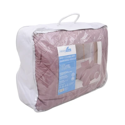 Gambar Sleeplite 120x200 cm Set 4 Pcs Seprai Single Microfiber Emboss - Ungu