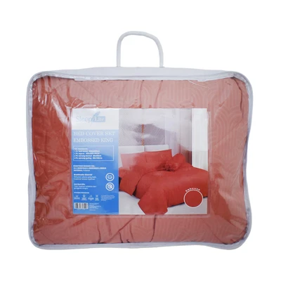 Gambar Sleeplite 180x200 cm Set 6 Pcs Seprai King Microfiber Emboss - Terracotta