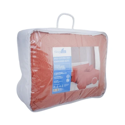 Gambar Sleeplite 180x200 cm Set 6 Pcs Seprai King Microfiber Emboss - Terracotta
