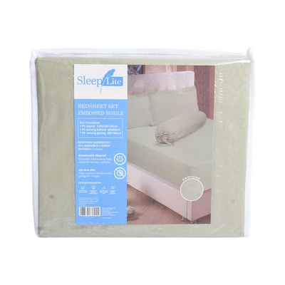 Gambar Sleeplite 120x200 cm Set 3 Pcs Seprai Single Microfiber - Hijau Sage