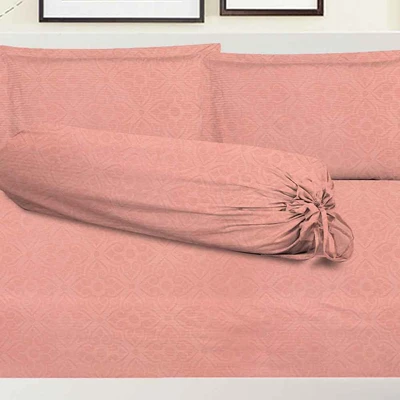Gambar Sleeplite 180x200 cm Set 5 Pcs Seprai King Microfiber Emboss - Pink