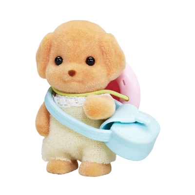 Gambar Sylvanian Families Set Boneka Poodle Baby 54110 - Cokelat