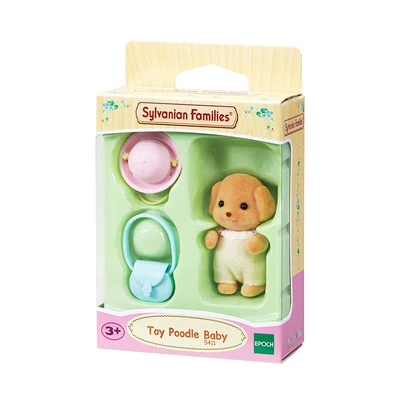 Gambar Sylvanian Families Set Boneka Poodle Baby 54110 - Cokelat