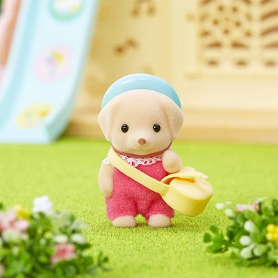 Gambar Sylvanian Families Set Boneka Yellow Labrador Baby 5418 - Krem