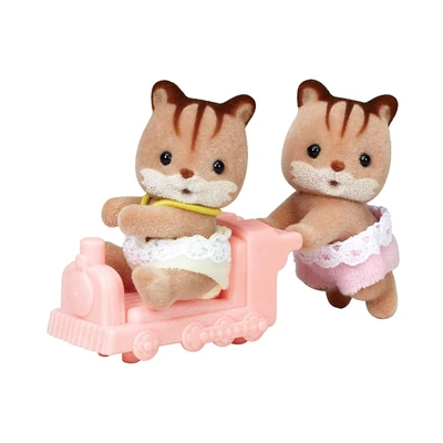 Gambar Sylvanian Families Set Boneka Walnut Squirrel Twin Esfw54210