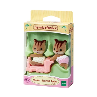 Gambar Sylvanian Families Set Boneka Walnut Squirrel Twin Esfw54210
