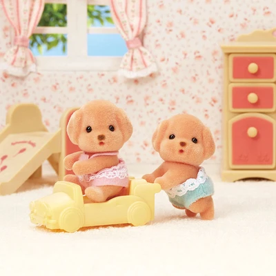 Gambar Sylvanian Families Set Boneka Toy Poodle Twins Esfw54250
