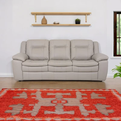 Gambar Informa Jacobsen Sofa Kulit 3 Seater - Silver/Abu-Abu