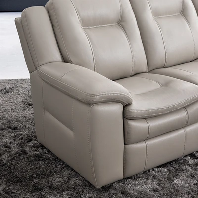 Gambar Informa Jacobsen Sofa Kulit 3 Seater - Silver/Abu-Abu