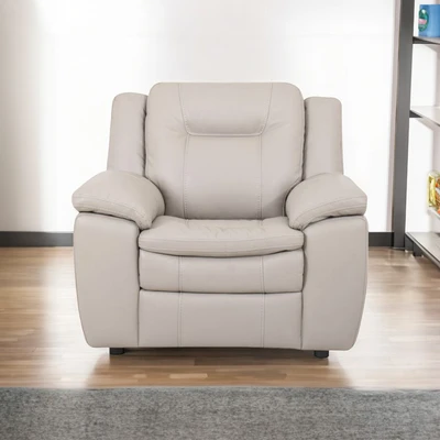Gambar Informa Jacobsen Sofa Kulit 1 Seater - Silver/Abu-Abu