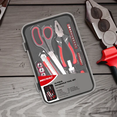 Gambar Maxbuilt Set Perkakas Set 32 pcs - Merah/Hitam