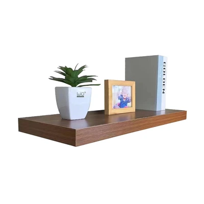 Gambar Stora 90 cm Rak Dinding Dekorasi - Cokelat Walnut