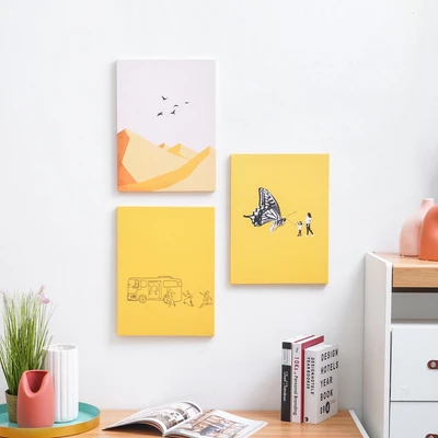 Gambar Informa Hiasan Dinding Kanvas Print Yellow 30x40 cm Set 3 Pcs - Mix