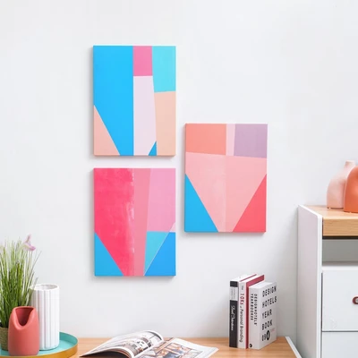 Gambar Informa Hiasan Dinding Kanvas Print Colors 30x40 cm Set 3 Pcs - Mix