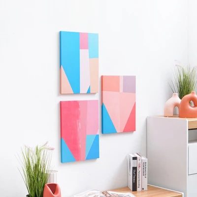 Gambar Informa Hiasan Dinding Kanvas Print Colors 30x40 cm Set 3 Pcs - Mix
