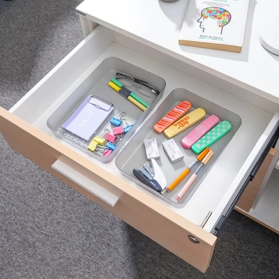 Gambar Stora Organizer Laci 26x18x4.5 cm Set 2 pcs - Abu-Abu