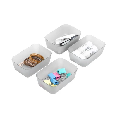 Gambar Stora Organizer Laci 12.5x8.5x4.5 cm Set 4 pcs - Abu-Abu
