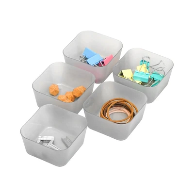 Gambar Stora Organizer Laci 8.3x8.3x4.5 cm Set 5 pcs - Abu-Abu
