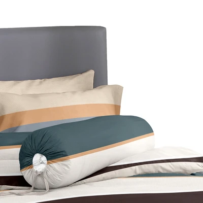 Gambar Sleeplite 160x200 cm Set 5 Pcs Seprai Queen Polyester Stripe Nomad