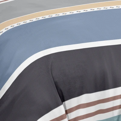 Gambar Sleeplite 180x200 cm Set 5 Pcs Seprai King Polyester Stripe Glacier