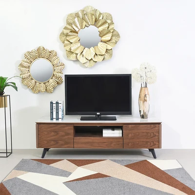 Gambar Informa Eugene Rak TV - Putih/Cokelat Walnut