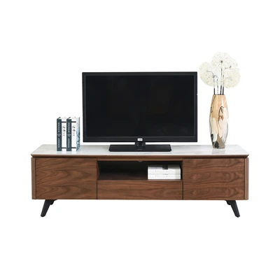 Gambar Informa Eugene Rak TV - Putih/Cokelat Walnut
