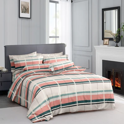 Gambar Sleeplite 180x200 cm Set 5 Pcs Seprai King Polyester Stripe Caspia