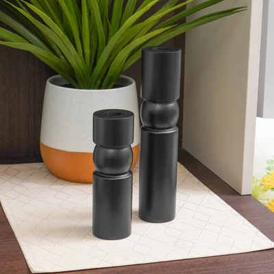 Gambar Informa Eloise Tempat Lilin Dekorasi Set 2 pcs - Hitam